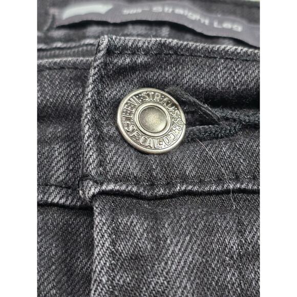 Levi's 505 Straight Leg Jeans 10S Women's Black 30x30 - Picture 8 of 16